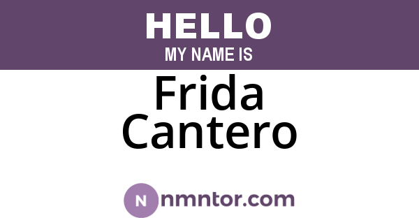 Frida Cantero