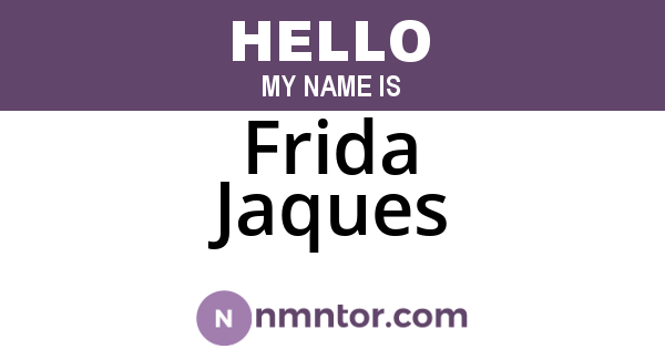 Frida Jaques