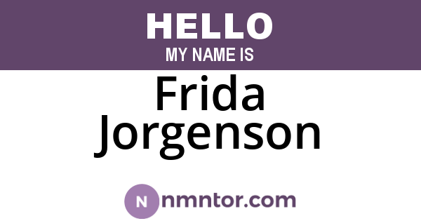 Frida Jorgenson