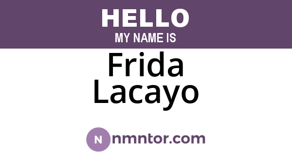 Frida Lacayo