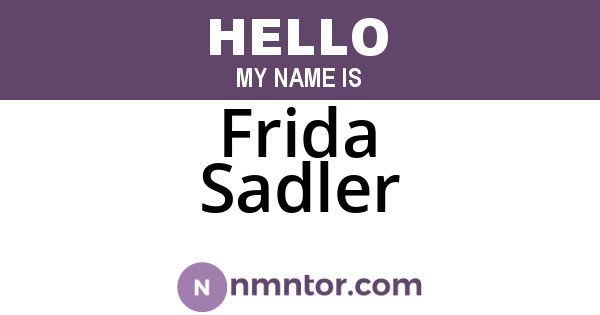 Frida Sadler
