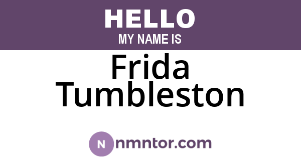 Frida Tumbleston