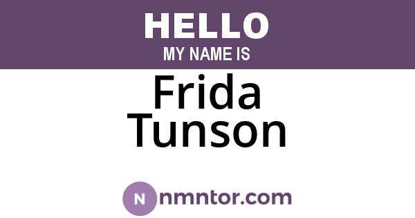 Frida Tunson