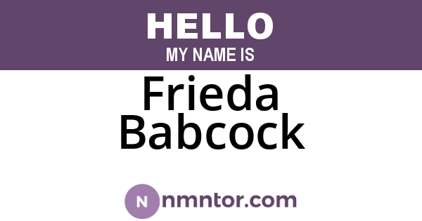 Frieda Babcock