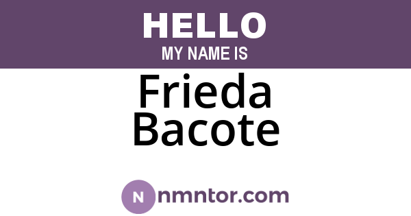 Frieda Bacote