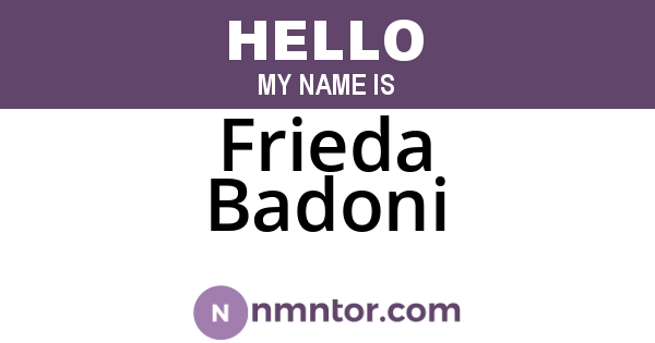 Frieda Badoni