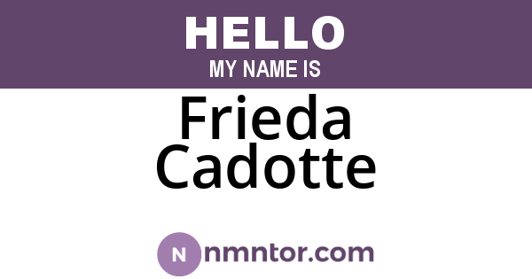 Frieda Cadotte