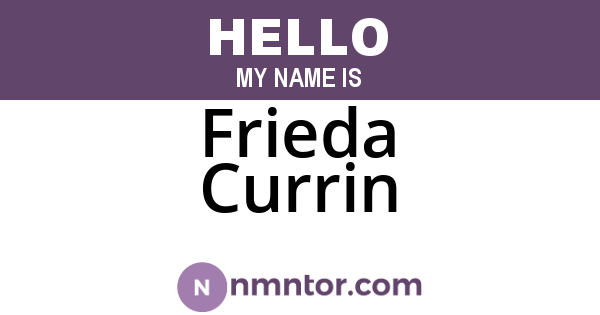 Frieda Currin