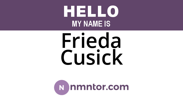 Frieda Cusick