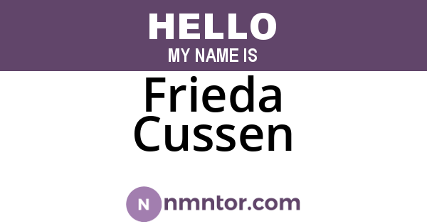 Frieda Cussen