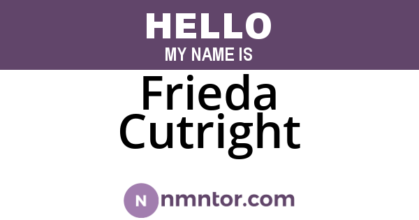 Frieda Cutright