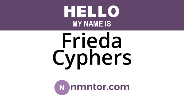 Frieda Cyphers