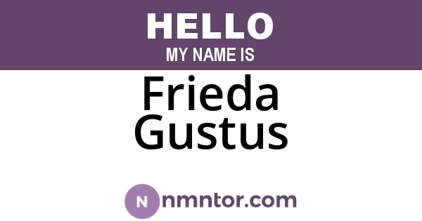 Frieda Gustus