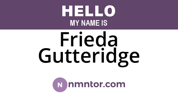 Frieda Gutteridge
