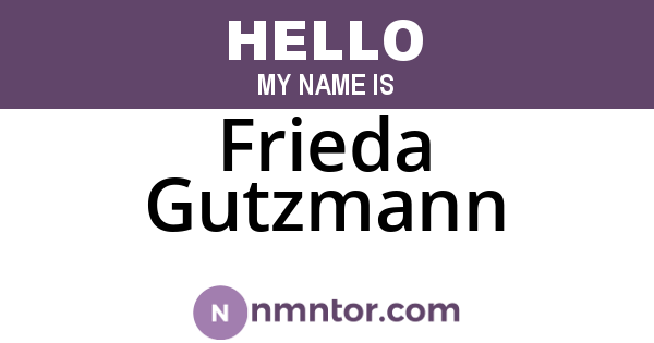 Frieda Gutzmann