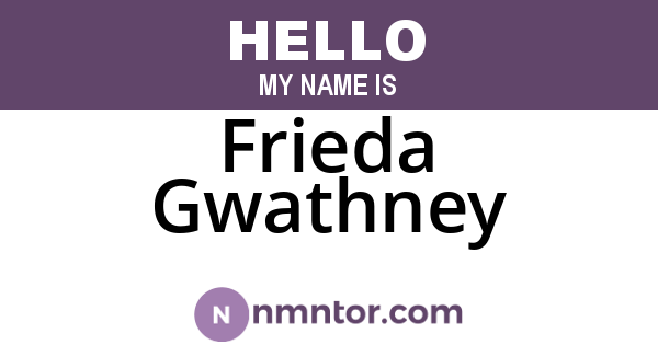 Frieda Gwathney