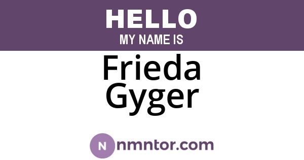 Frieda Gyger