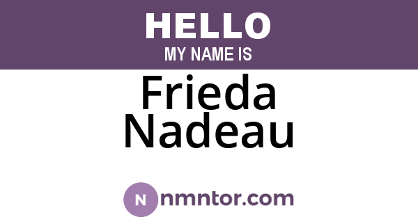 Frieda Nadeau