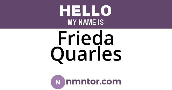 Frieda Quarles
