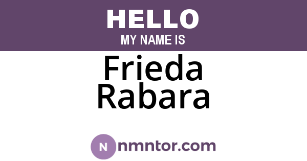 Frieda Rabara