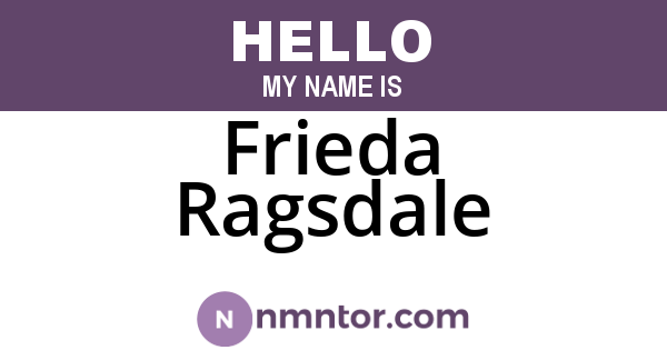 Frieda Ragsdale