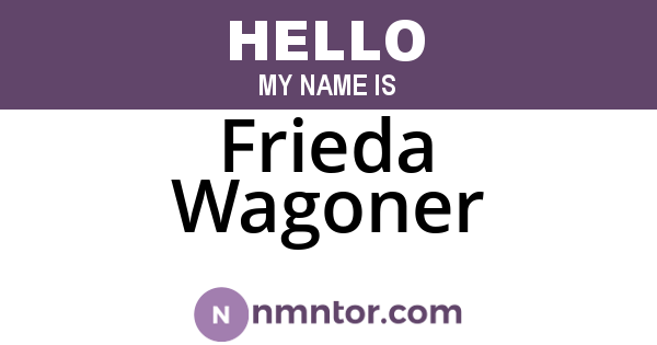 Frieda Wagoner