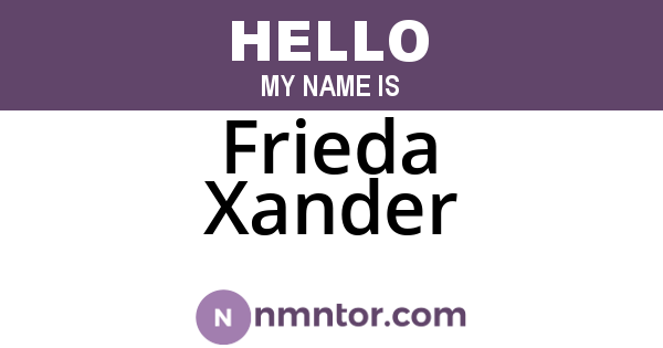 Frieda Xander