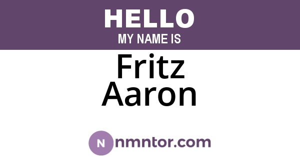 Fritz Aaron