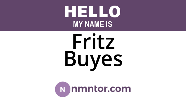 Fritz Buyes