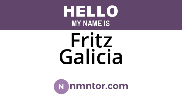 Fritz Galicia