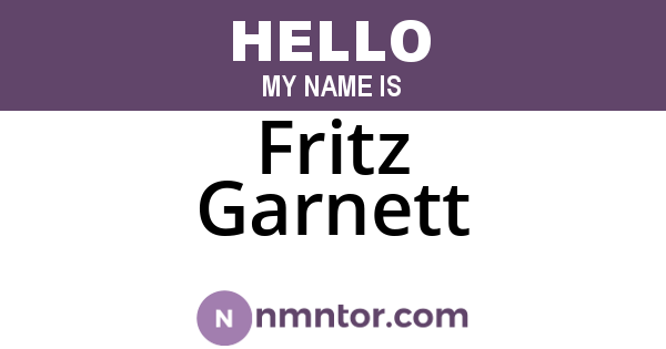 Fritz Garnett