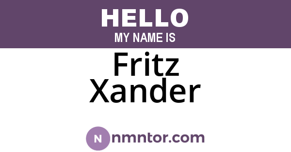 Fritz Xander