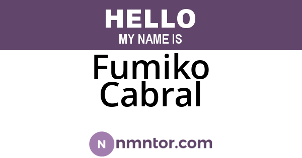 Fumiko Cabral