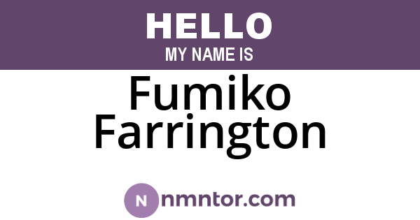 Fumiko Farrington