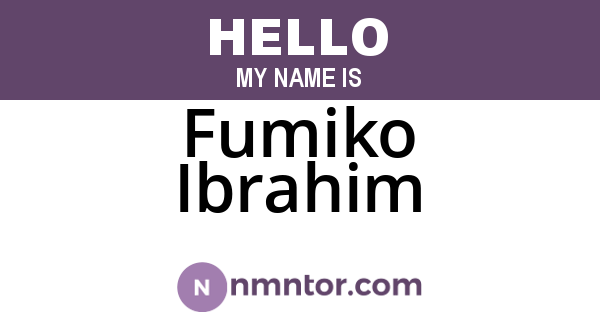 Fumiko Ibrahim