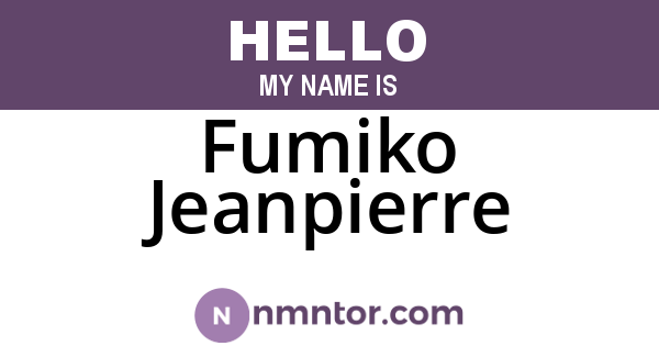 Fumiko Jeanpierre