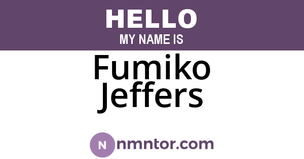 Fumiko Jeffers