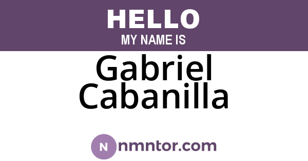 Gabriel Cabanilla