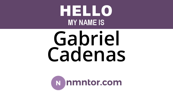 Gabriel Cadenas