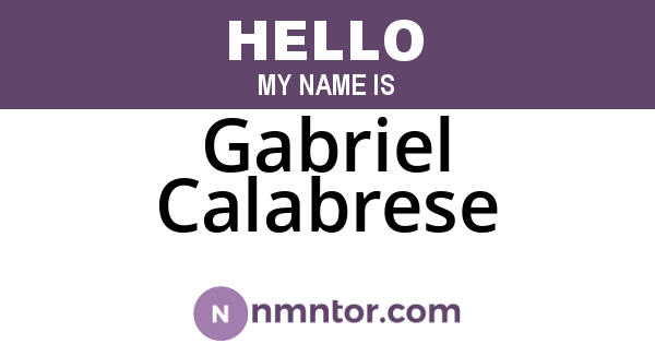 Gabriel Calabrese