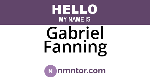 Gabriel Fanning