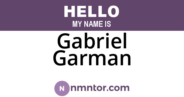 Gabriel Garman