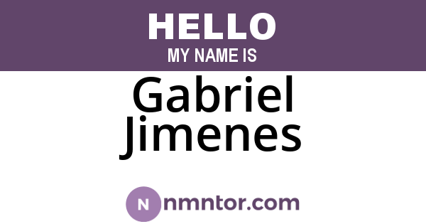 Gabriel Jimenes