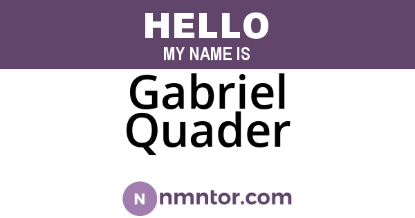 Gabriel Quader