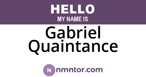 Gabriel Quaintance