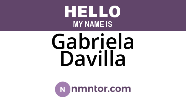 Gabriela Davilla