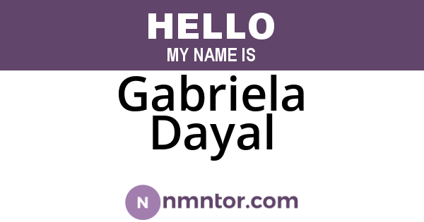 Gabriela Dayal