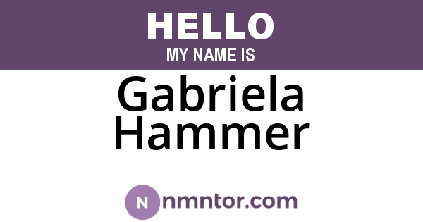 Gabriela Hammer