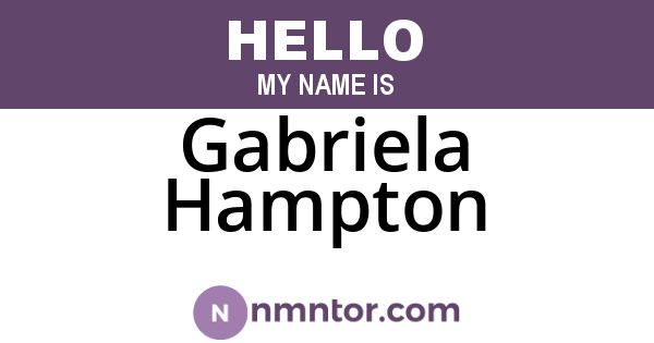 Gabriela Hampton