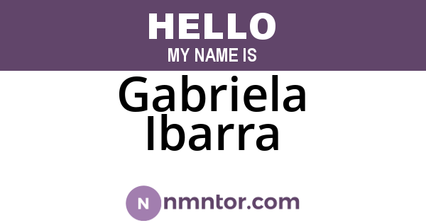 Gabriela Ibarra